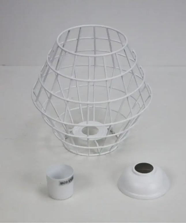 Maci.18 White Mesh DIY Shade B22 - OL2542WH-DIY Batten Fix Lights-Oriel Lighting