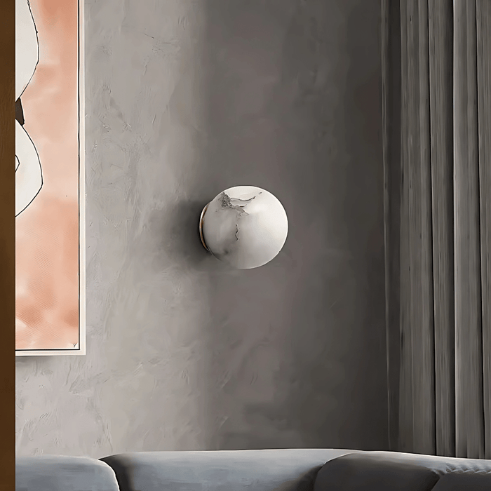 SOLACE Brass Spanish Marble LED Wall Light