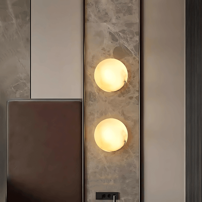 SOLACE Brass Spanish Marble LED Wall Light