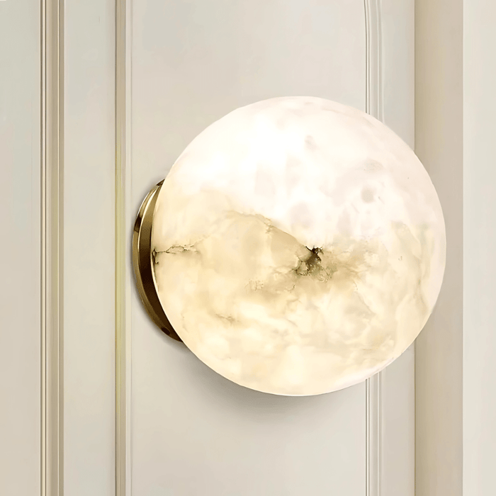 SOLACE Brass Spanish Marble LED Wall Light