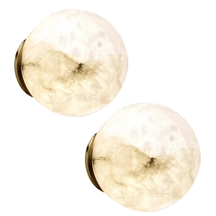 SOLACE Brass Spanish Marble LED Wall Light