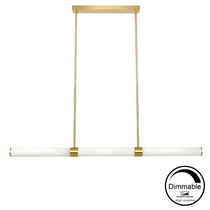 Linear gold and white pendant light from Madison Spanish Marble Pendant Light collection