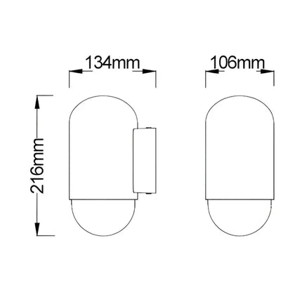 MAGNUM Exterior Surface Mounted Wall Light Black IP44 - MAGNUM2-Exterior Wall Lights-CLA Lighting