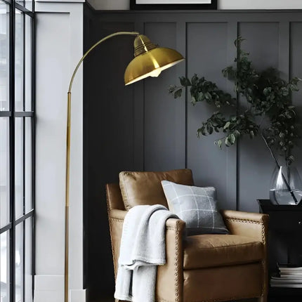 Manor Floor Lamp Antique Copper - LL-27-0066ACP-Floor Lamps-Lexi Lighting