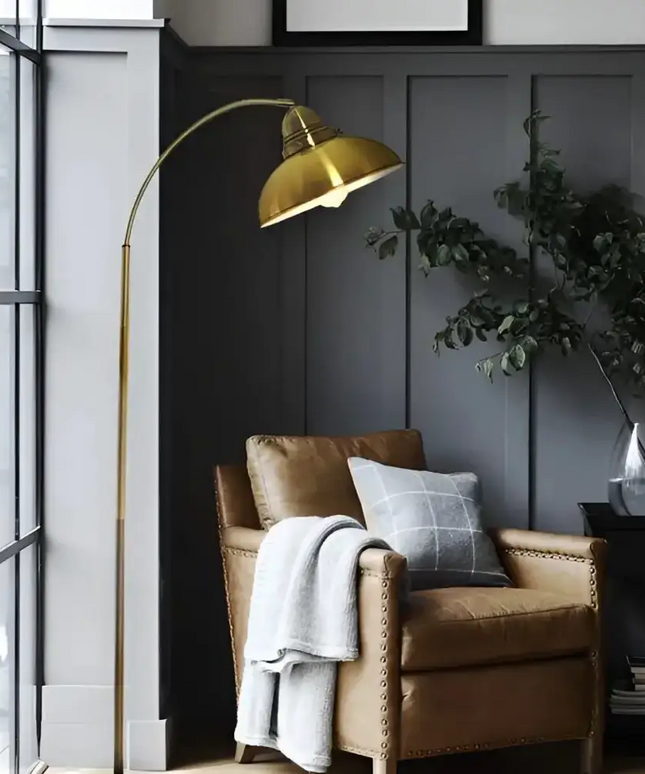 Manor Floor Lamp Antique Copper - LL-27-0066ACP-Floor Lamps-Lexi Lighting