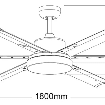 Martec Albatross 72’’ DC Ceiling Fan With LED Light and Remote Control - Appliances > Fans > Ceiling Fans