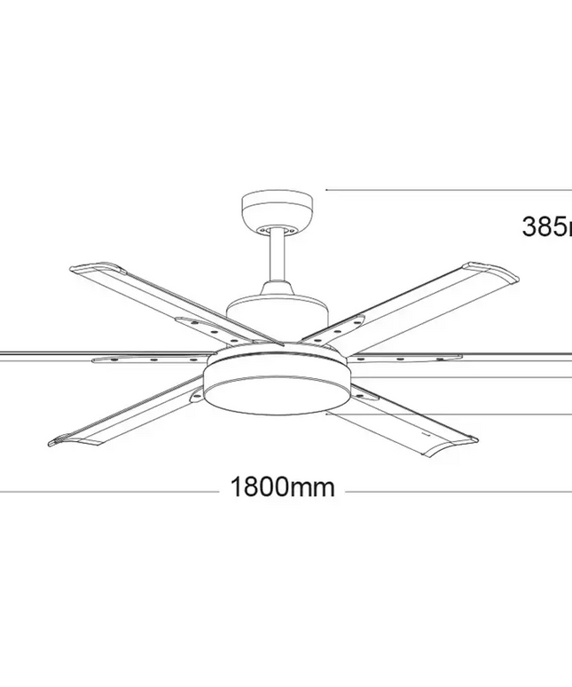 Martec Albatross 72’’ DC Ceiling Fan With LED Light and Remote Control - Appliances > Fans > Ceiling Fans