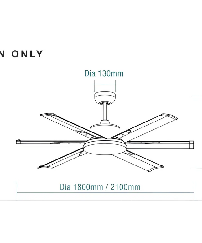 Martec Albatross DC 72’’ Ceiling Fan With Remote Control | White - Ceiling Fan