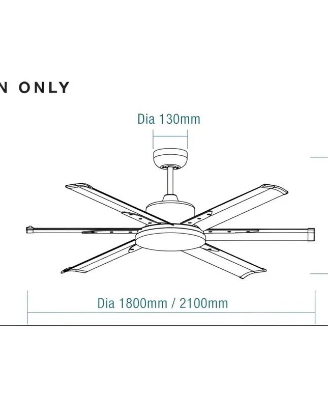 Martec Albatross DC 72’’ Ceiling Fan With Remote Control | White - Ceiling Fan