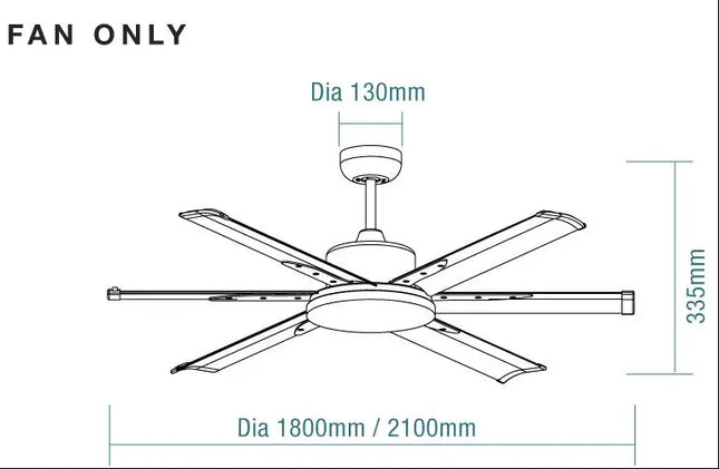 Martec Albatross DC 72’’ Ceiling Fan With Remote Control | White - Ceiling Fan