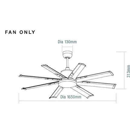 Martec Albatross Mini 65’’ DC Ceiling Fan With Remote | White - Ceiling Fan