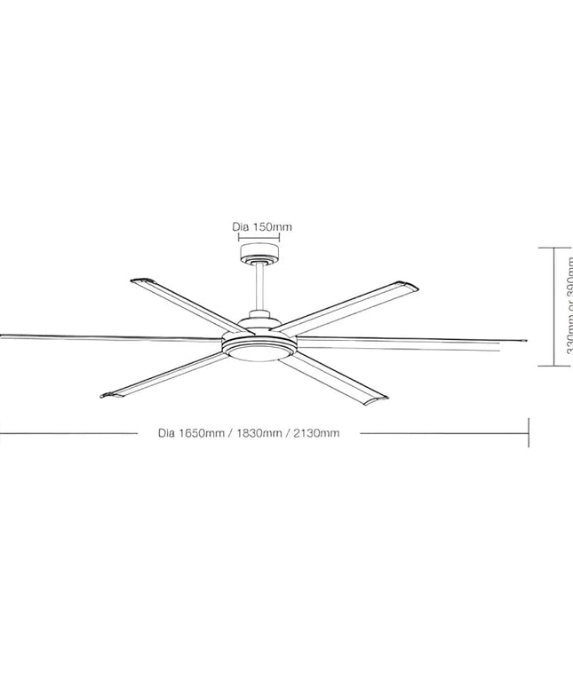 Martec Albatross Mini II DC 65″ Smart Ceiling Fan With WIFI Remote | Black - Ceiling Fans