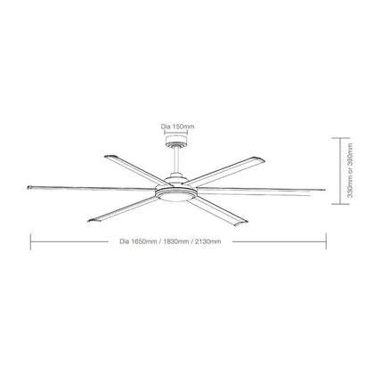 Martec Albatross Mini II DC 65″ Smart Ceiling Fan With WIFI Remote | Black - Ceiling Fans