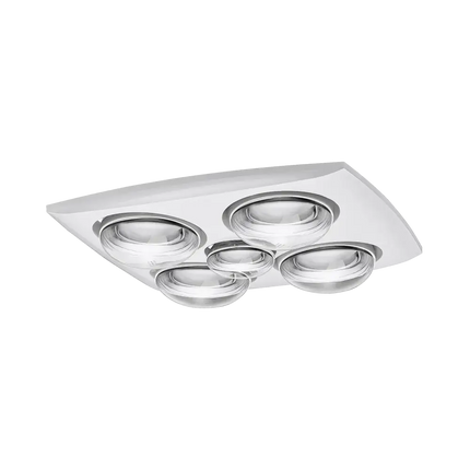 Martec Contour 4 | 3-in-1 Bathroom Heater with 4 Heat Lamps Exhaust Fan & LED Light - Bathroom Heaters