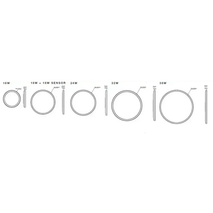 Martec Fino Tricolour LED Ceiling Oyster Lights Martec, Ceiling & Wall, martec-fino-tricolour-led-ceiling-oyster-lights