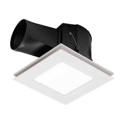 Martec Flow 250 | 250mm Square Exhaust Fan with Tri-Colour LED Light - Heater and Exhaust