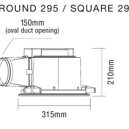 Martec Flow 300 | 295mm Round Exhaust Fan with Tri-Colour LED Light - Heater and Exhaust