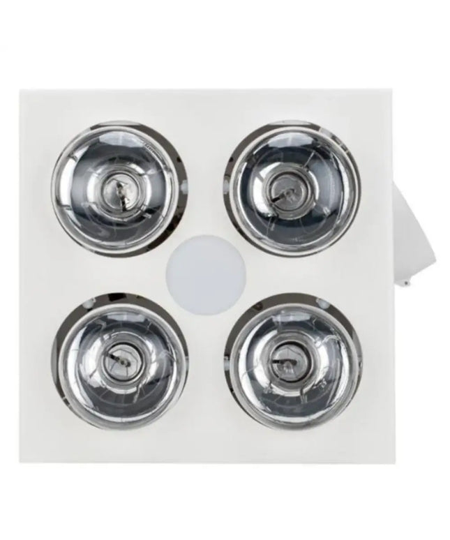Martec Forme 4 3-in-1 Bathroom Heater Turbo Exhaust Fan & Tricolour LED Light - Bathroom Heaters