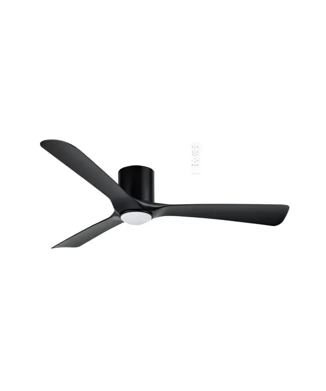 52’’ Fresno Smart WIFI DC Ceiling Fan Matt Black With Light by Martec - Fans