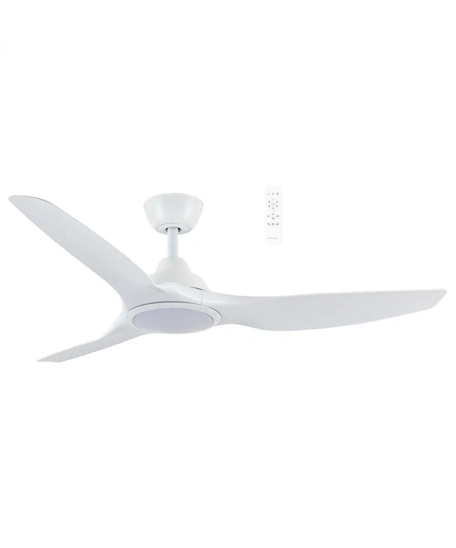 Martec Impact 52’’ DC Smart Ceiling Fan With WIFI Remote and Light | White - Appliances > Fans > Ceiling Fans