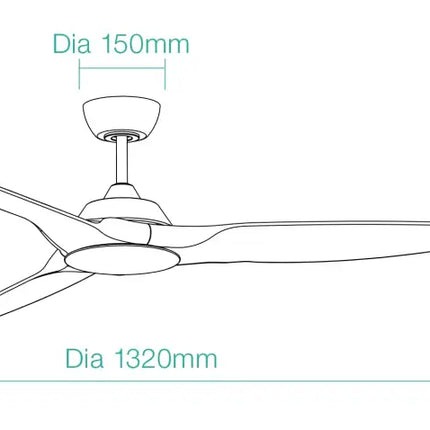 Martec Impact 52’’ DC Smart Ceiling Fan With WIFI Remote Control | Black - Appliances > Fans > Ceiling Fans