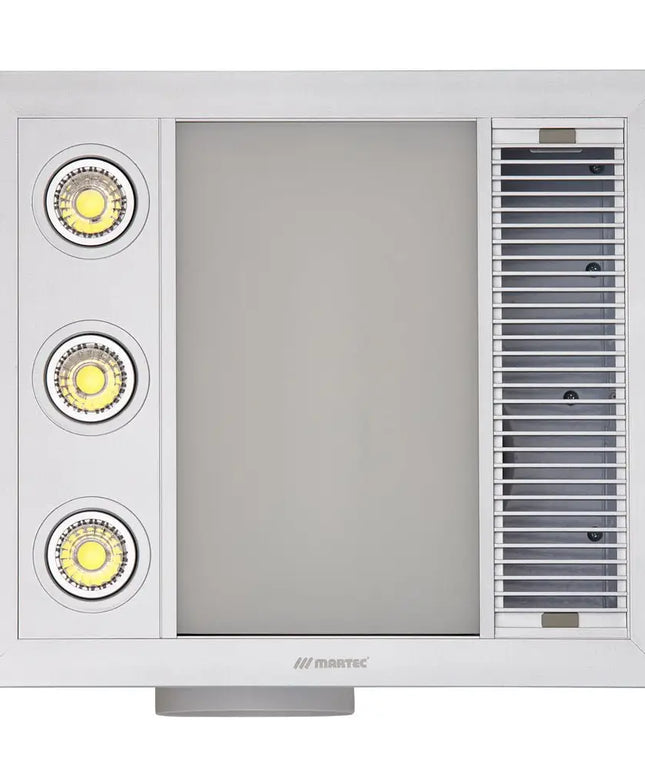 Martec Linear Mini 3 in 1 Bathroom Heater With Exhaust Fan And LED Lights-Bathroom Heaters-Martec