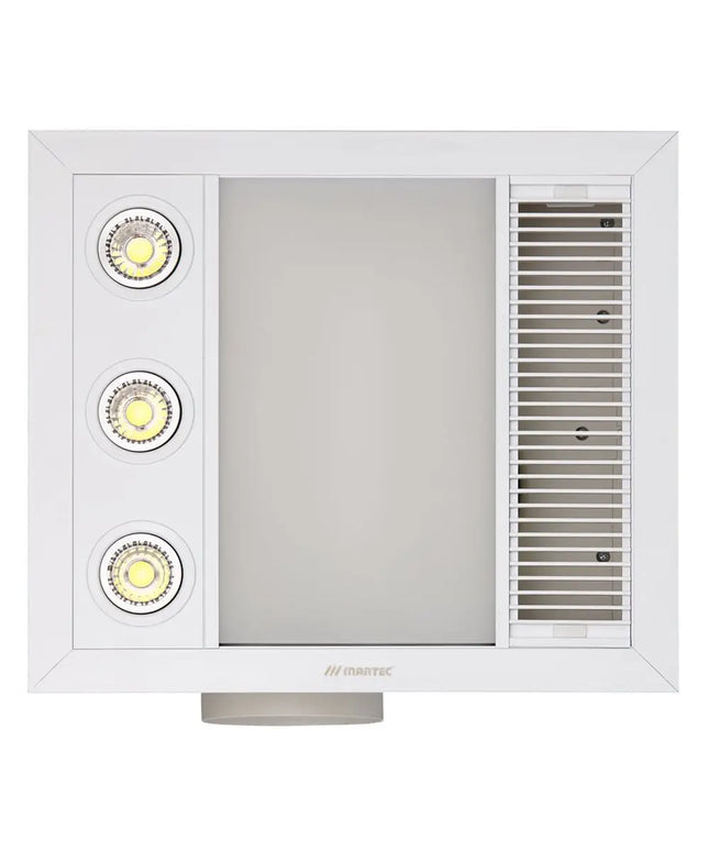 Martec Linear Mini 3 in 1 Bathroom Heater With Exhaust Fan And LED Lights-Bathroom Heaters-Martec