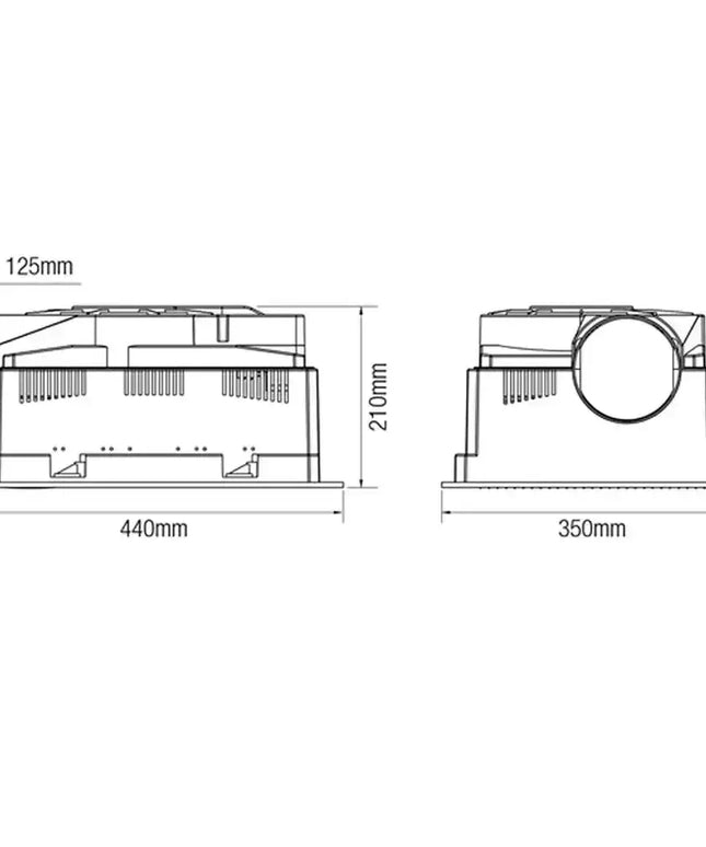 Martec Phoenix Mini 3-in-1 Bathroom Heater Exhaust Fan & Light White - Exhaust Fan