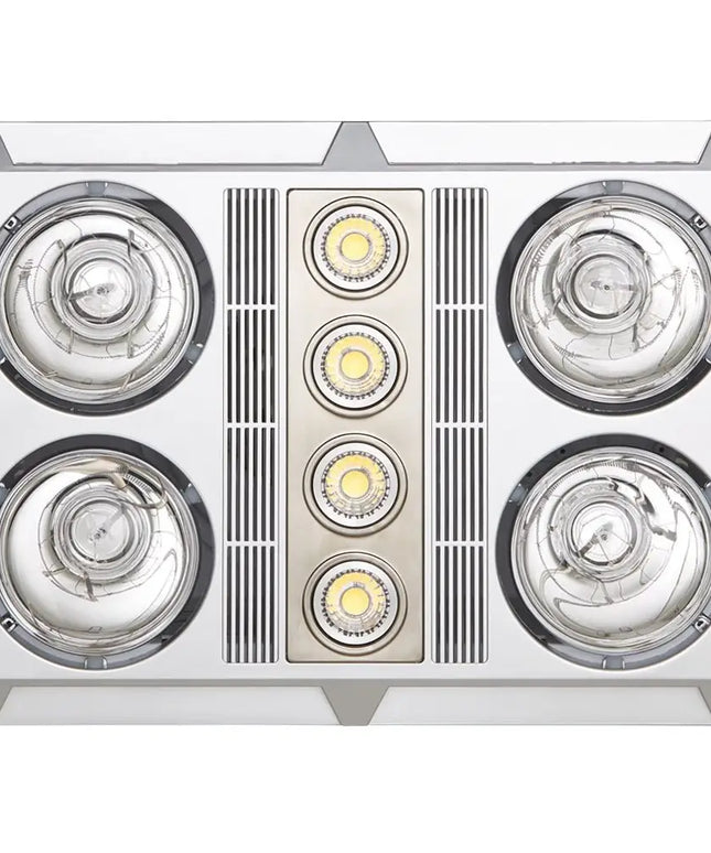 Martec Profile Plus IV 3-in-1 Bathroom Heater with 4 Heat Lamps, Exhaust Fan and GU10 LED Light Martec, Bathroom Heaters, martec-profile-plus-4