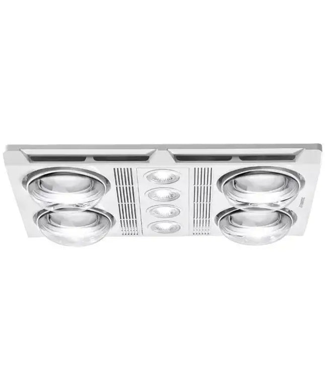 Martec Profile Plus IV 3-in-1 Bathroom Heater with 4 Heat Lamps, Exhaust Fan and GU10 LED Light Martec, Bathroom Heaters, martec-profile-plus-4