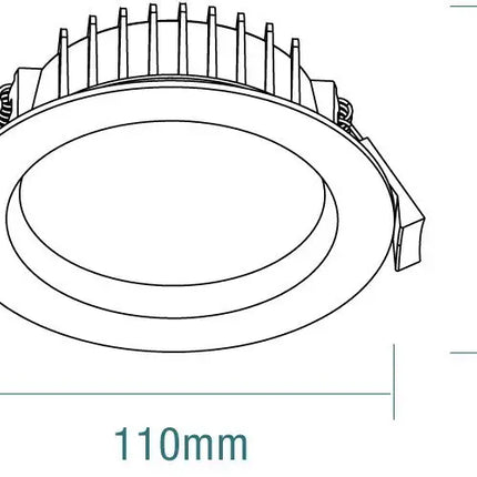Martec Titan II 10W Tricolour LED Downlight-LED Downlight-Martec