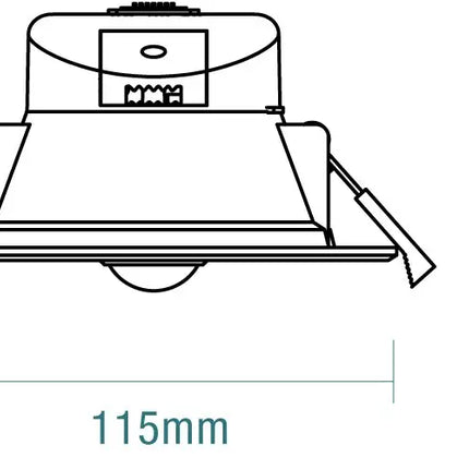 Martec Zone 9W Tricolour LED Downlight With PIR Motion Sensor-LED Downlight-Martec