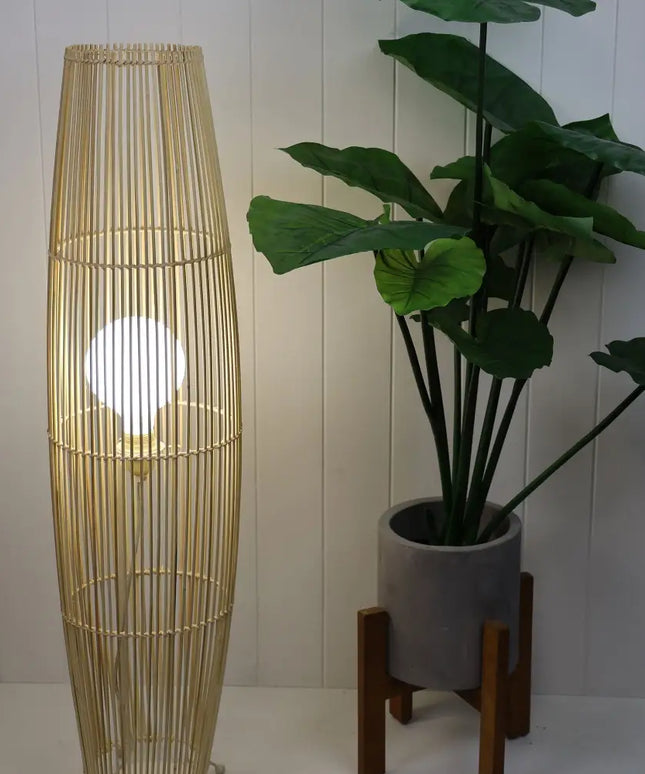 Matram Natural Cane Floor Lamp - OL93245-Floor Lamps-Oriel Lighting