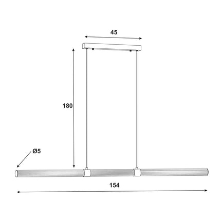 Maxwell Bronze Tri-Colour Dimmable Linear LED Pendant