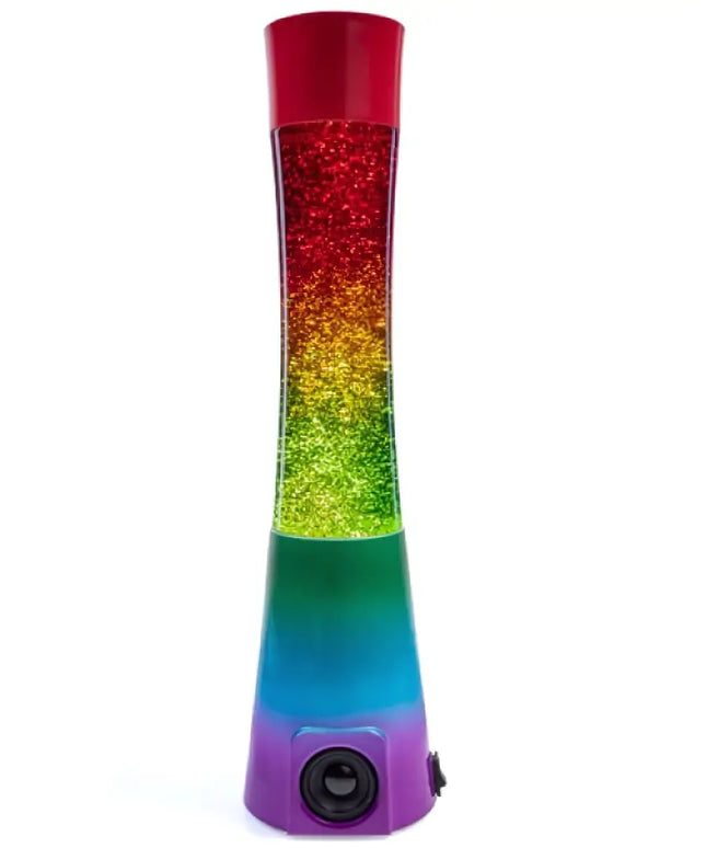 Mood Lighting & Music in One – A 40cm tall glitter lamp with immersive sound and sparkling visuals.