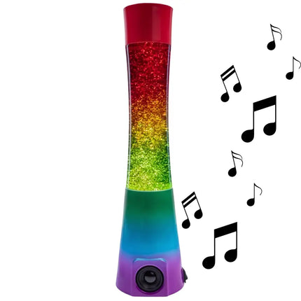 MDI Rainbow Glitter Speaker Lamp – A dazzling motion lamp with a built-in Bluetooth speaker.