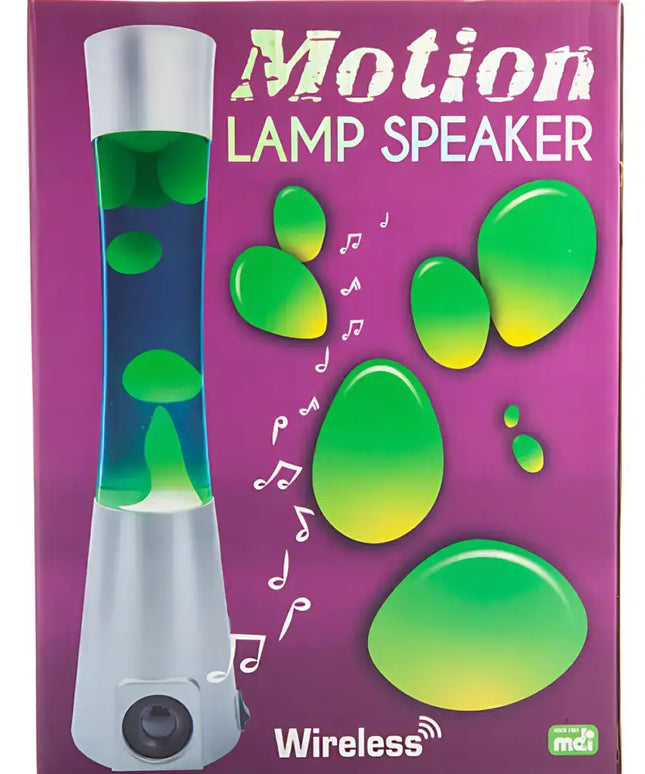 Metallic Silver Lava Lamp with Bluetooth Audio
