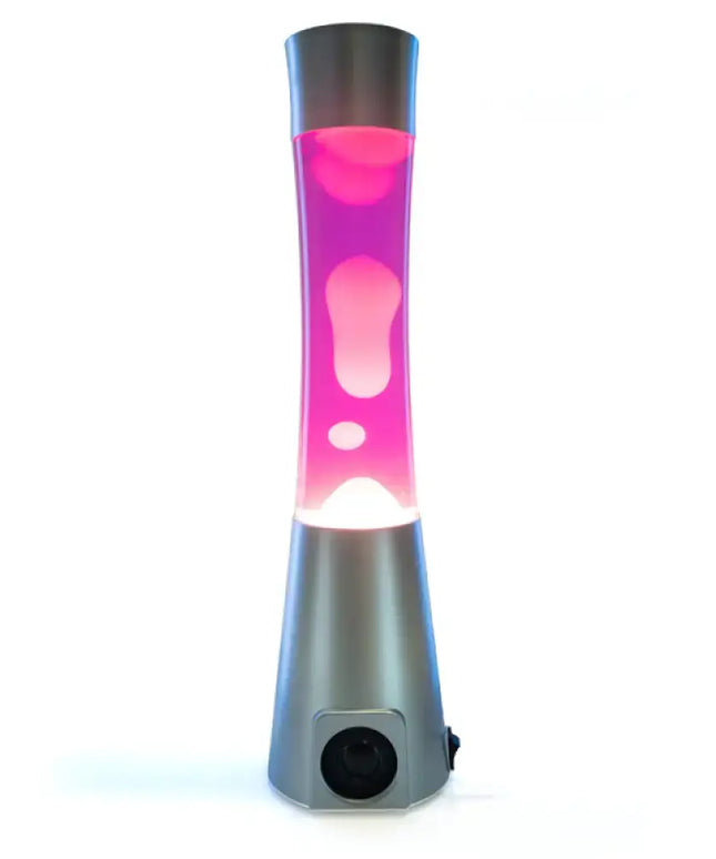 MDI Silver Pink & White Speaker Lava Lamp