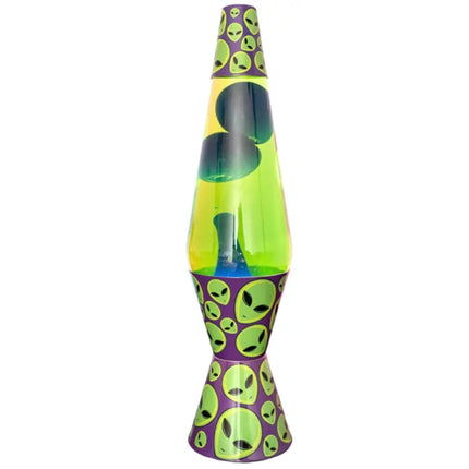 MDI Green Alien Diamond Lava Lamp – A futuristic motion lamp with green liquid and swirling lava.