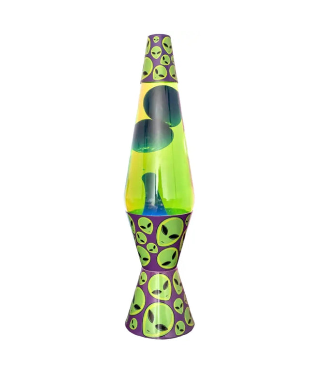 MDI Green Alien Diamond Lava Lamp – A futuristic motion lamp with green liquid and swirling lava.