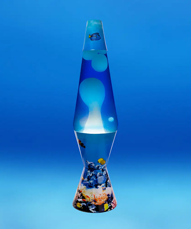 Ocean-Themed Lava Lamp in Motion – Swirling lava inside a beautifully detailed ocean design casing.