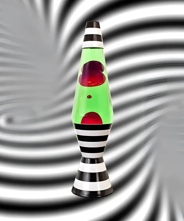MDI Lava Lamp Diamond Motion 37cm Tall | Black & White Stripes - Home & Garden > Lighting > Table Lamps