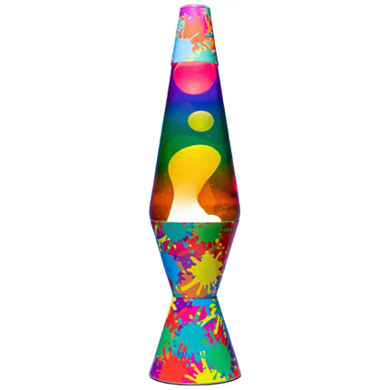 MDI Paintball Lava Lamp – A multicoloured lava lamp with a dynamic paint splatter design.