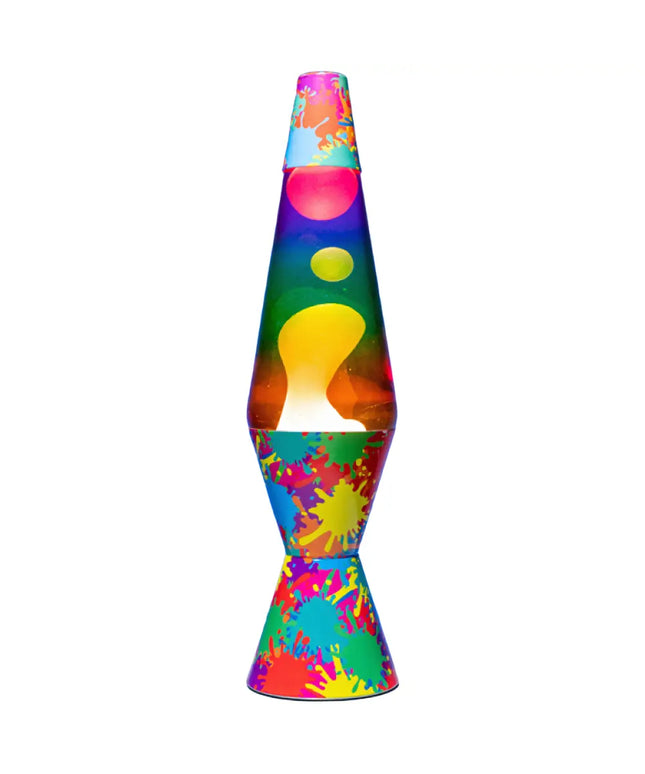 MDI Paintball Lava Lamp – A multicoloured lava lamp with a dynamic paint splatter design.