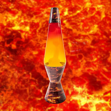 Volcano-Themed Motion Lamp – Red and yellow gradient lava mimicking a volcanic eruption.
