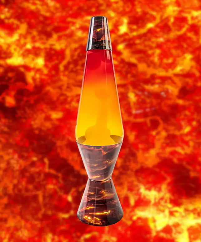 Volcano-Themed Motion Lamp – Red and yellow gradient lava mimicking a volcanic eruption.