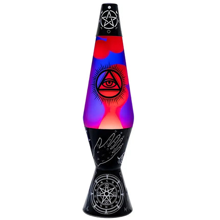 MDI Wicca Lava Lamp – A mystical motion lamp with purple liquid and red lava.