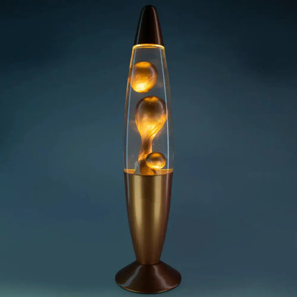 Metallic Gold Motion Lamp – Sleek and elegant lighting with a shimmering metallic finish.