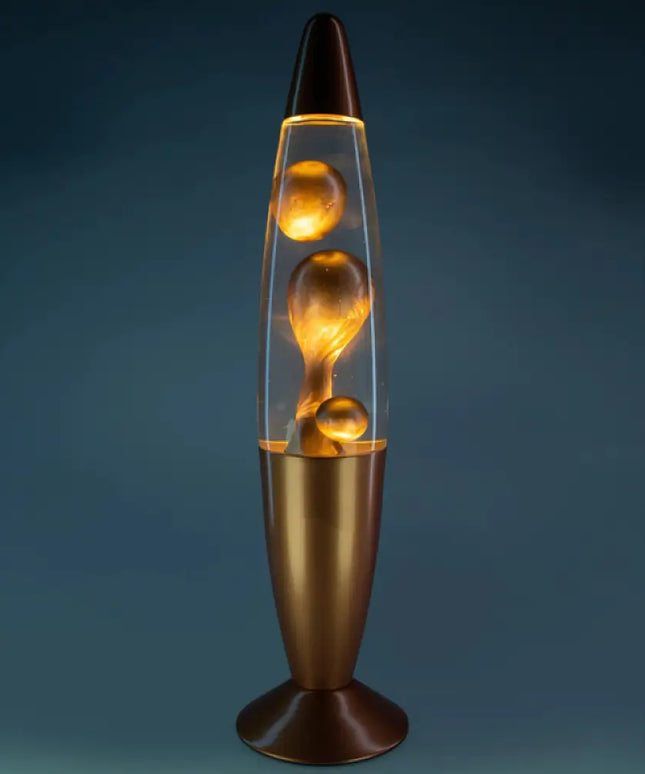 Metallic Gold Motion Lamp – Sleek and elegant lighting with a shimmering metallic finish.