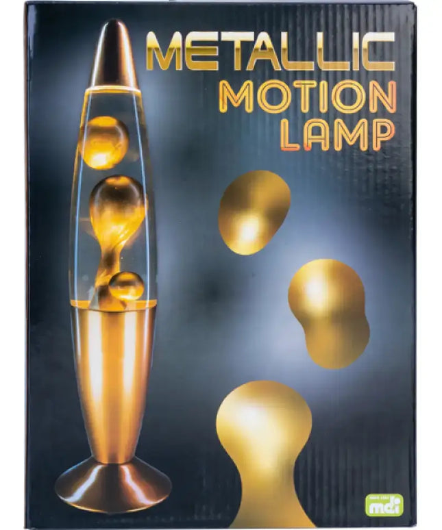 MDI Lava Lamp Magma Motion 41cm Tall | Gold Metallic - Home & Garden > Lighting > Table Lamps